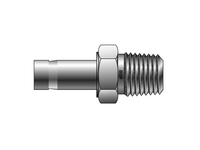 M16MA1/2K-B A-LOK Metric Tube BSPT Male Adapter - M MA K